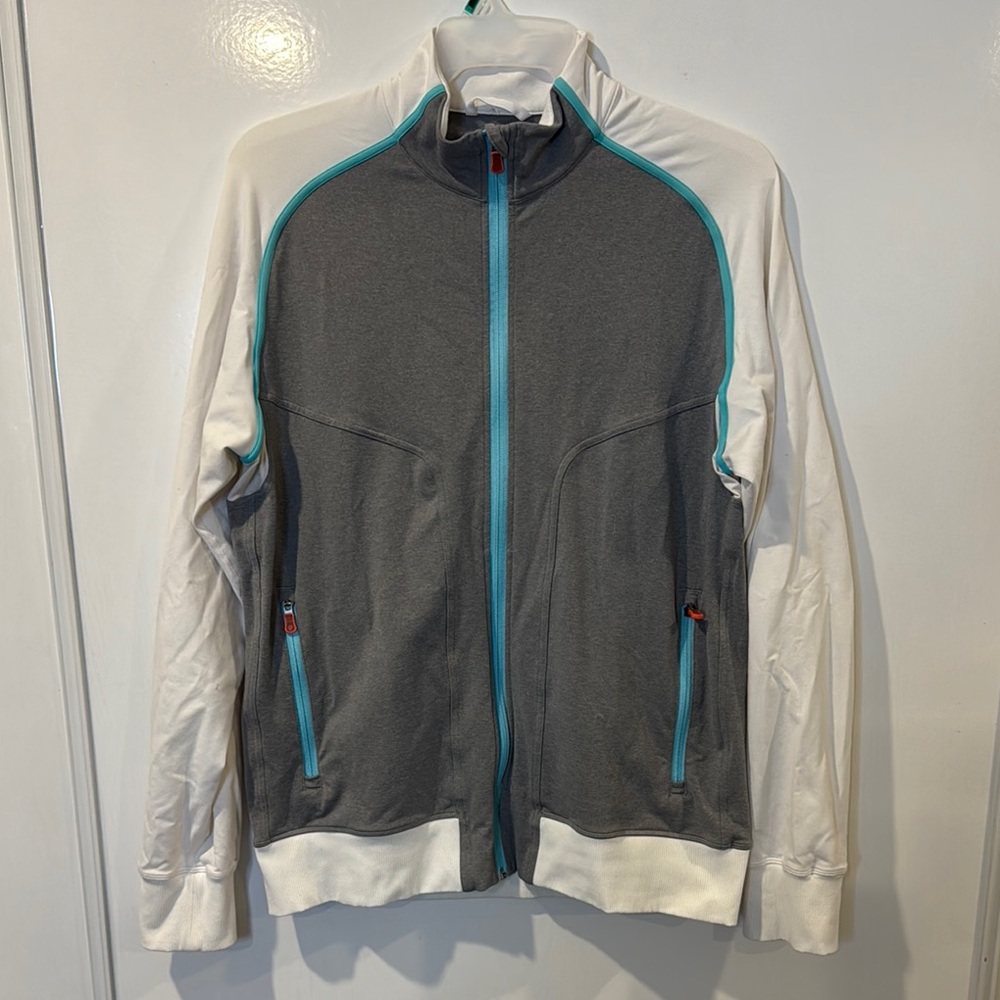 Lululemon Athletica Gray and White Lightweight Jacket